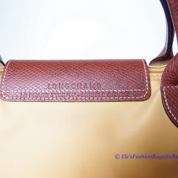 ❤️ NWT LONGCHAMP Le Pliage Type M Medium Short Handle Tote CURRY Yellow AUTHENTC - Picture 11 of 16